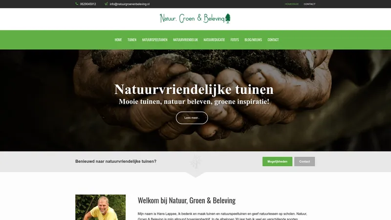 Website van Natuur, Groen & Beleving