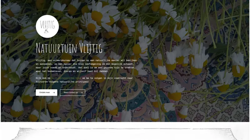 Website van Natuurtuin Vlijtig