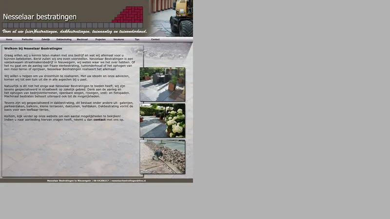 Website van Nesselaar Bestratingen