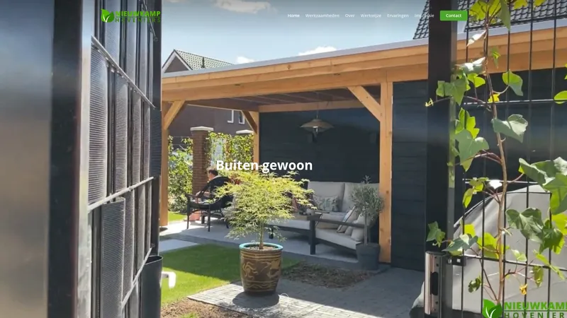 Website van Nieuwkamp Hoveniers