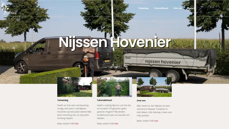 Website van Nijssen hovenier