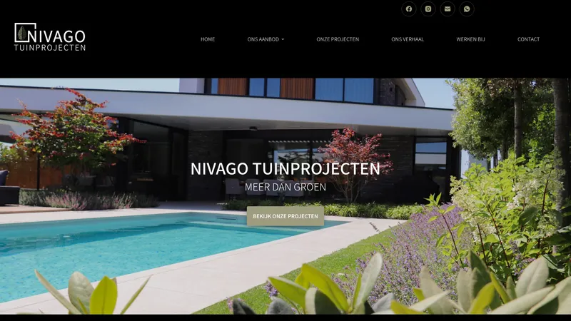 Website van Nivago Tuinprojecten