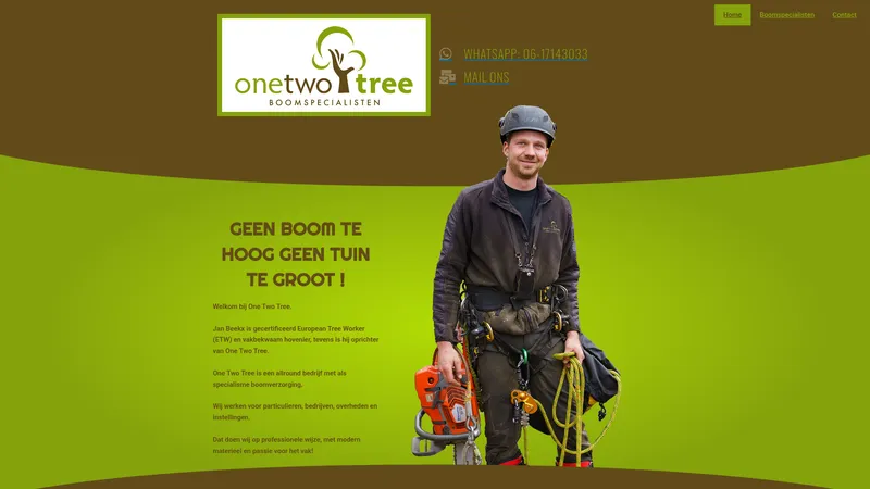 Website van One Two Tree