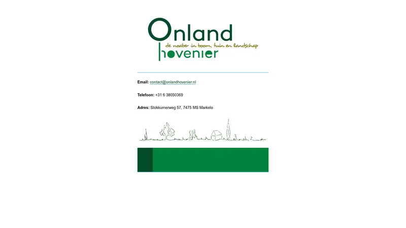 Website van Onland Hovenier