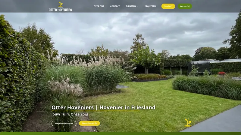 Website van Otter Hoveniers Hovenier in Friesland