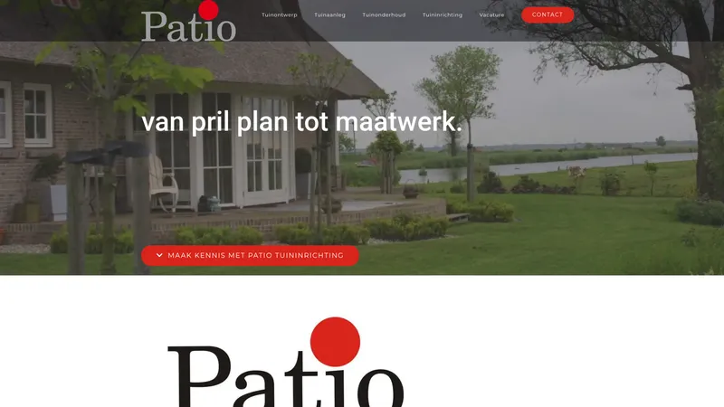 Website van Patio Tuininrichting