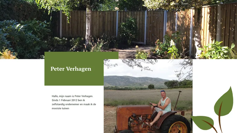 Website van Peter Verhagen Hovenier