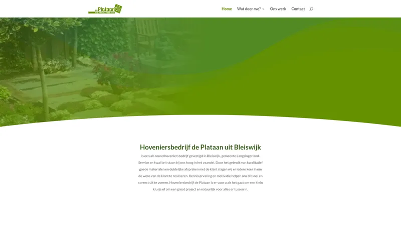 Website van Plataanhoveniers