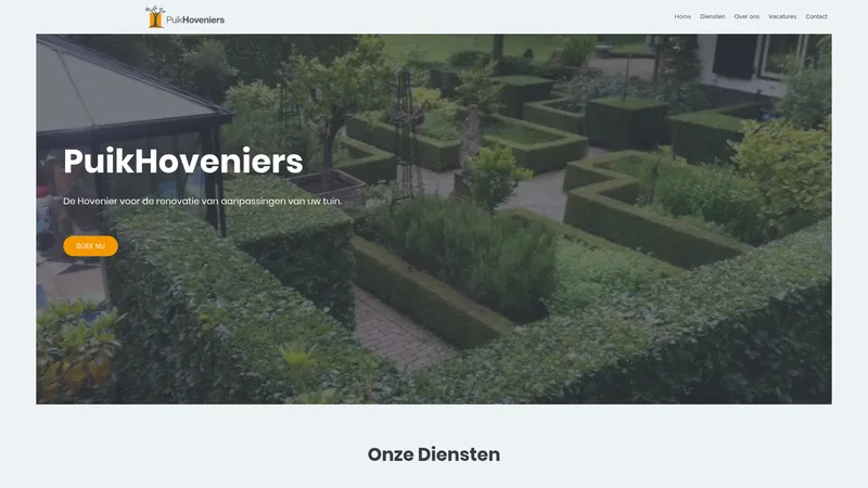 Website van PuikHoveniers