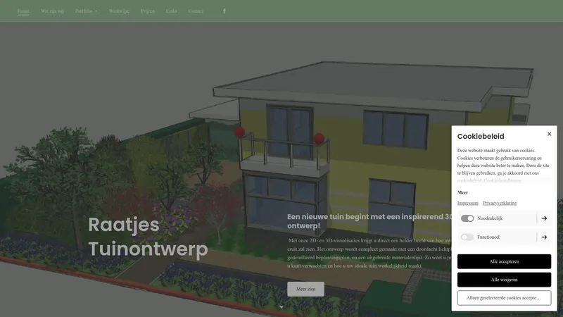 Website van Raatjes Tuinontwerp