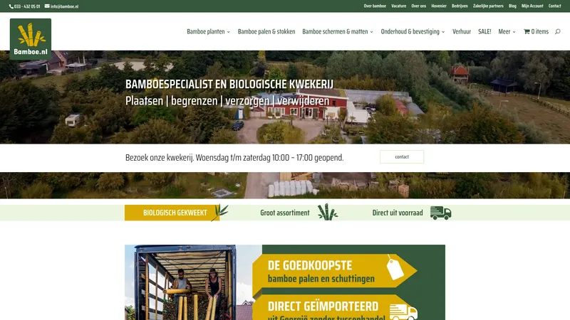 Website van Randijk Bamboe & Hoveniers