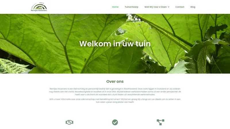 Website van Reintjes Hoveniers