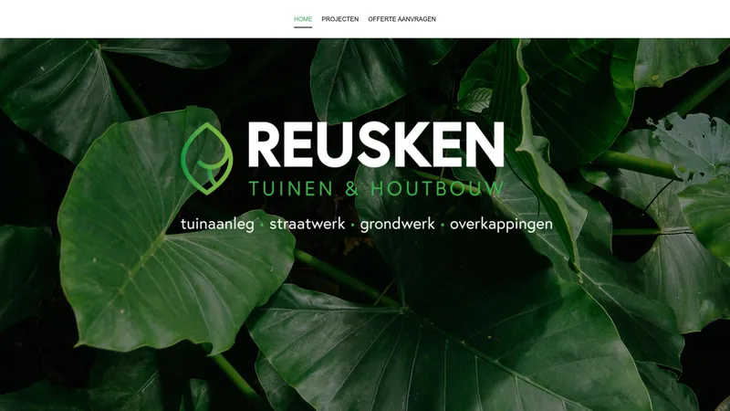 Website van Reusken Tuinen & Houtbouw
