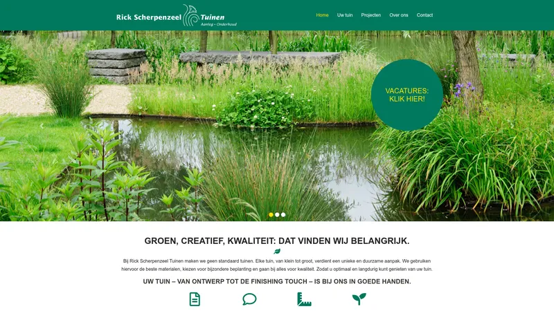 Website van Rick Scherpenzeel Tuinen