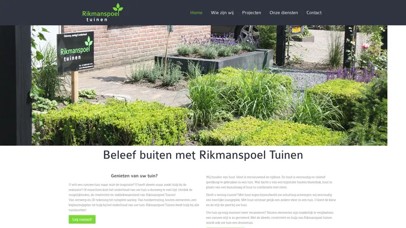 Website van Rikmanspoel Tuinen