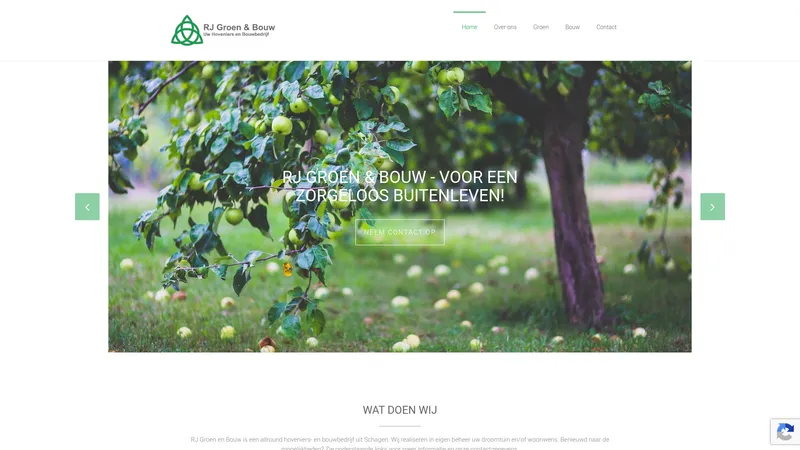 Website van RJ Groen & Bouw