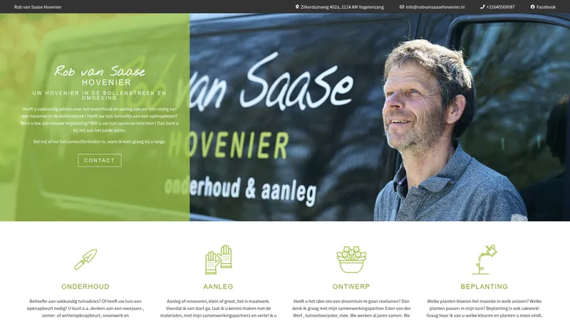 Website van Rob van Saase Hovenier