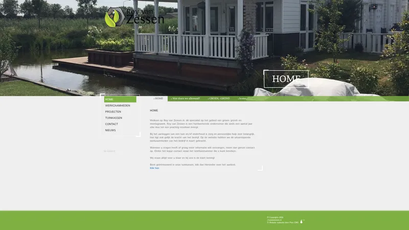 Website van Roy van Zessen