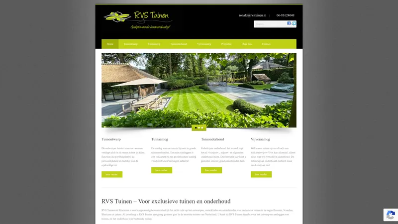 Website van RVS Tuinen Bussum