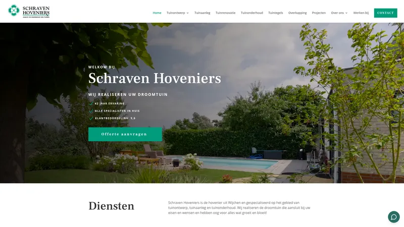 Website van Schravenhoveniers