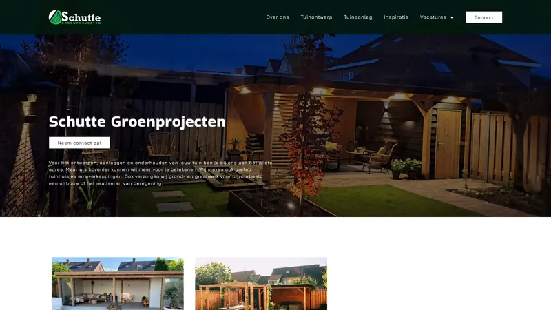 Website van Schutte Groenprojecten