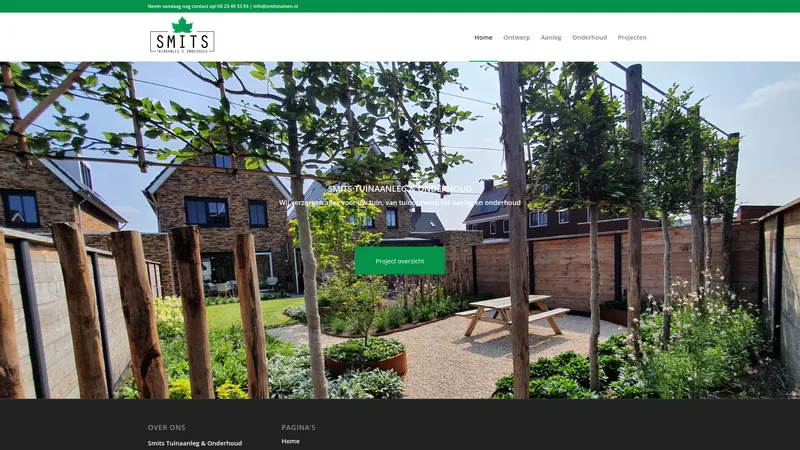 Website van Smits Tuinaanleg & Onderhoud