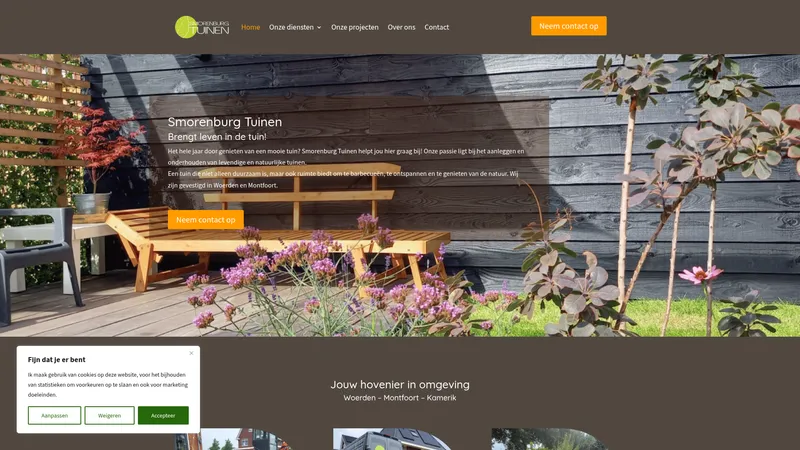 Website van Smorenburg Tuinen