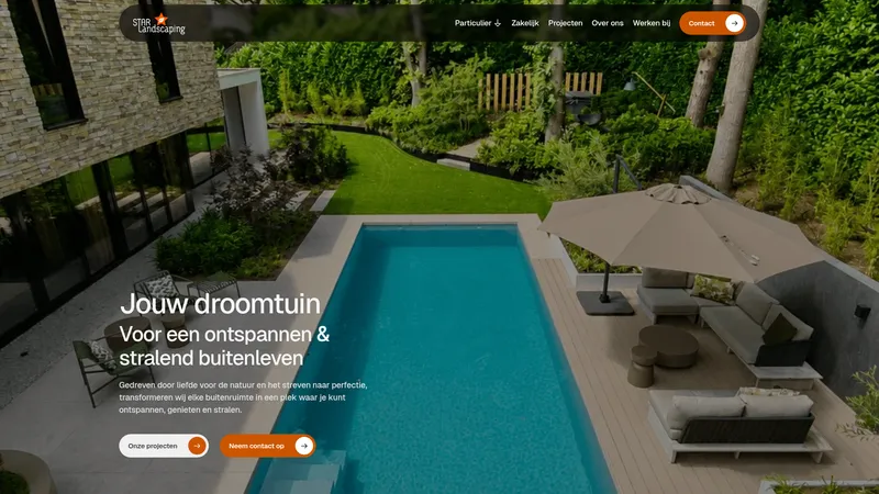 Website van Star Landscaping