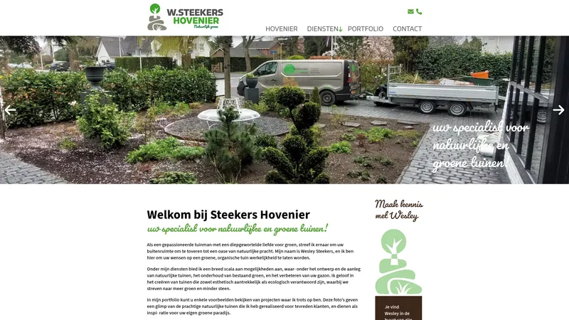 Website van Steekers Hovenier B.V.