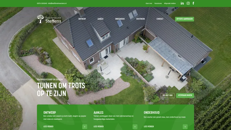 Website van Steffens hoveniers