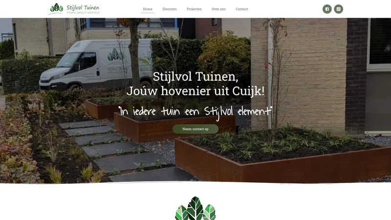 Website van Stijlvol Tuinen