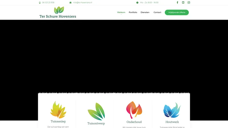 Website van Ter Schure Hoveniers