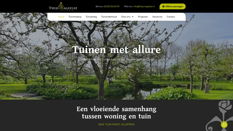 Website van Thijs Magielse Tuinen
