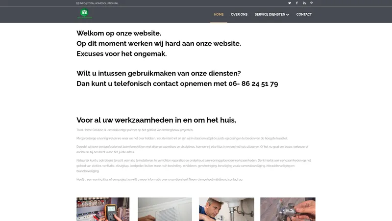 Website van Total Home Solution