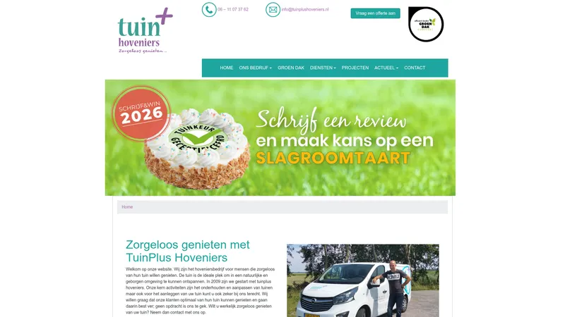 Website van Tuin Hoveniers