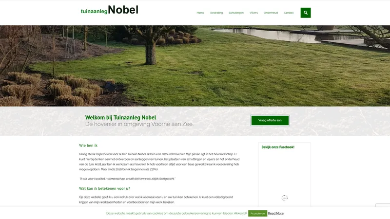 Website van Tuinaanleg Nobel