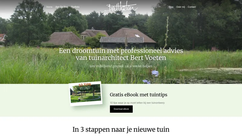 Website van Tuinarchitect Bert Voeten