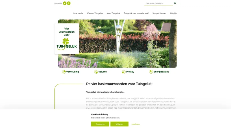 Website van Tuingeluk