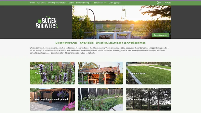 Website van TuinID Bremer