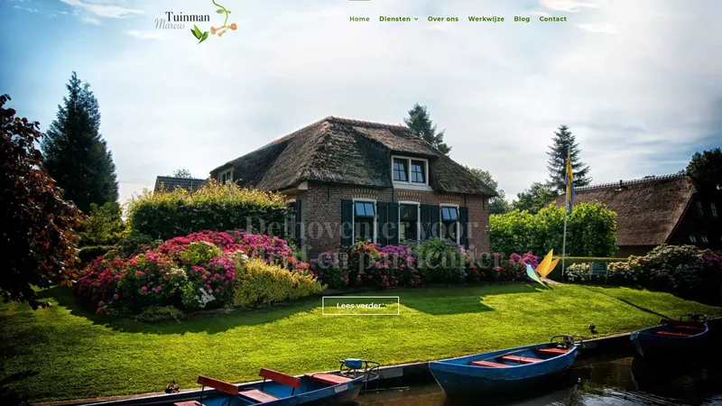 Website van Tuinman Marcus
