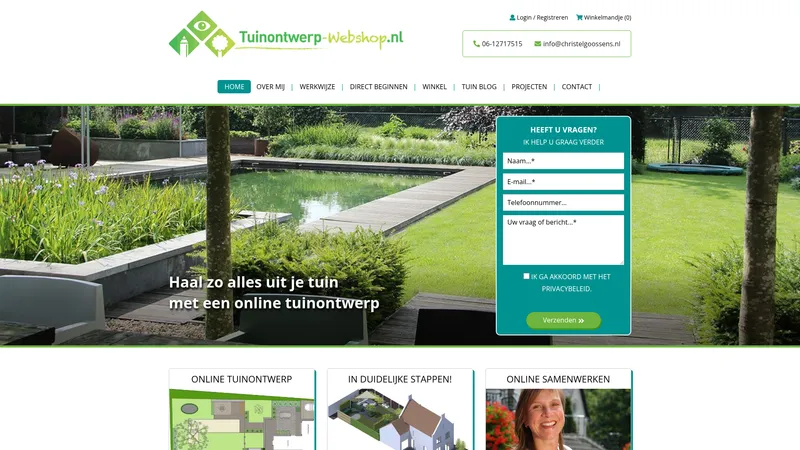 Website van Tuinontwerp Webshop