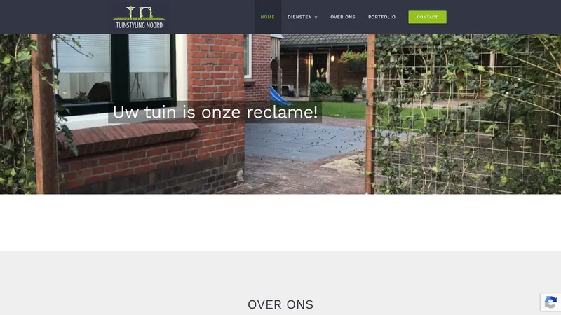 Website van Tuinstyling Noord