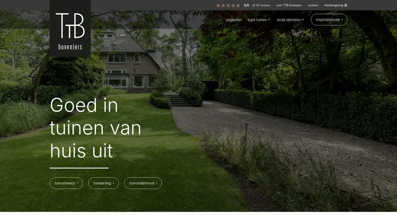 Website van Tuintechnisch Buro