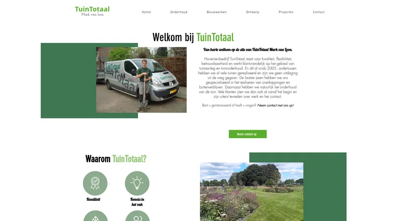 Website van TuinTotaal