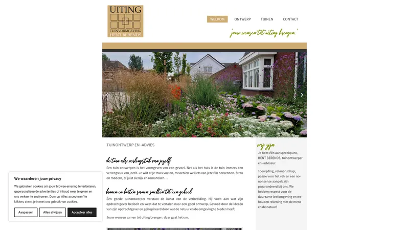 Website van Uiting Tuinvormgeving