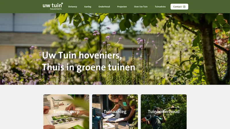 Website van Uw Tuin Hoveniers