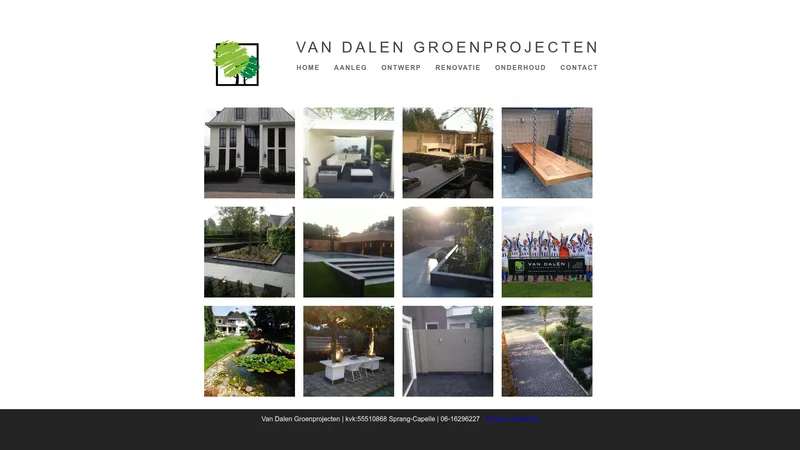 Website van Van Dalen Groenprojecten