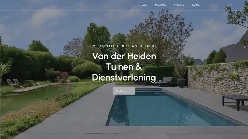 Website van Van der Heiden Tuinen