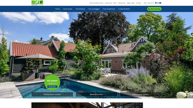 Website van van Dijk Tuinen