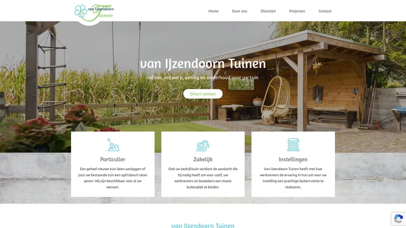 Website van van IJzendoorn Tuinen